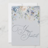 Pastel Waterverf Bloemen Lente Huwelijksuitnodigin Kaart (Achterkant)