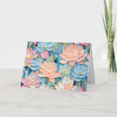  Pastel Waterverf Bloemen Note Kaart (Achterkant)