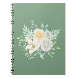 Pastel Waterverf Bloemen Notitieboek