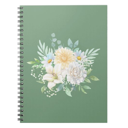  Pastel Waterverf Bloemen Notitieboek (Voorkant)