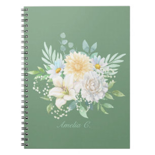  Pastel Waterverf Bloemen Notitieboek
