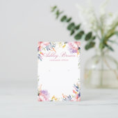 Pastel Waterverf Bloemen Sieraden Oorbel Display Visitekaartje (Staand voorkant)
