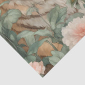 Pastel Waterverf Bloemen Tijger Decoupage Tissuepapier (Detail)