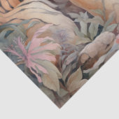 Pastel Waterverf Bloemen Tijger Decoupage Tissuepapier (Detail)