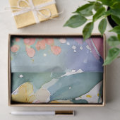 Pastel Waterverf Bloemen Tissuepapier (Geschenk)