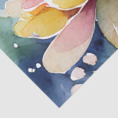 Pastel Waterverf Bloemen Tissuepapier (Detail)