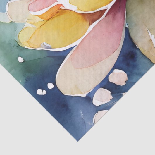  Pastel Waterverf Bloemen Tissuepapier (Detail)