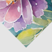 Pastel Waterverf Bloemen Tissuepapier (Detail)