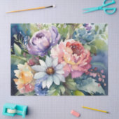  Pastel Waterverf Bloemen Tissuepapier (Craft)