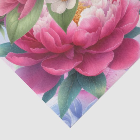 Pastel Waterverf Bloemen & Vlinders Decoupage Tissuepapier (Detail)