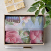 Pastel Waterverf Bloemen & Vlinders Decoupage Tissuepapier (Geschenk)