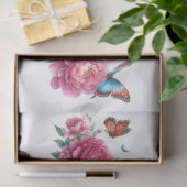 Pastel Waterverf Bloemen & Vlinders Decoupage Tissuepapier (Geschenk)