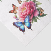 Pastel Waterverf Bloemen & Vlinders Decoupage Tissuepapier (Detail)