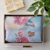 Pastel Waterverf Bloemen & Vlinders Decoupage Tissuepapier (Geschenk)