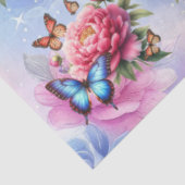 Pastel Waterverf Bloemen & Vlinders Decoupage Tissuepapier (Detail)
