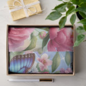 Pastel Waterverf Bloemen & Vlinders Decoupage Tissuepapier (Geschenk)