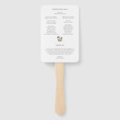 Pastel Waterverf Bloemen Wedding Program Fan Handwaaier (Achterkant)
