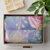 Pastel Waterverf Bloemen Zee Schildpad Tissuepapier (Geschenk)