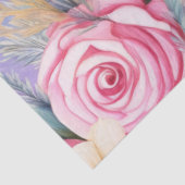 Pastel Waterverf Bloemen Zee Schildpad Tissuepapier (Detail)