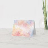 Pastel Waterverf Bloemenbruiloft Dank u kaart (Achterkant)