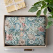 Pastel Waterverf Bloemendolfijnen Decoupage Tissuepapier (Geschenk)