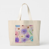 Pastel Waterverf Bloemengrote Tas (Achterkant)