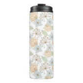 Pastel Waterverf bloemenpatroon Thermosbeker (Voorkant)