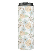 Pastel Waterverf bloemenpatroon Thermosbeker (Achterkant)