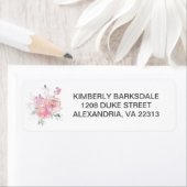 Pastel Waterverf Bloemenschets Etiket (Insitu)