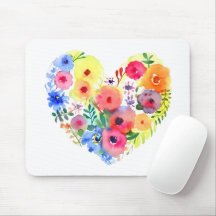 Pastel Waterverf Bloemhartkrans
