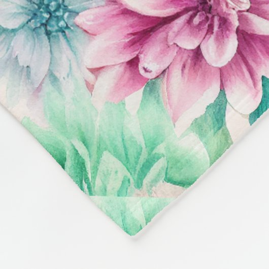  pastel Waterverf bloemig Fleece Deken (Hoek)