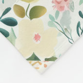 pastel Waterverf bloemig Fleece Deken (Hoek)
