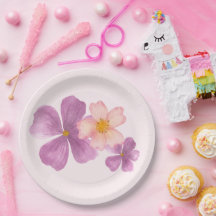 Pastel Waterverf Bloemige Bloesem Feest Papieren B