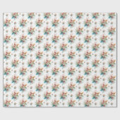 Pastel Waterverf Bloemkruis Pasen Cadeaupapier (Vlak)