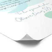 Pastel Waterverf Blue Green Whale Time Capsule Poster (Hoek)