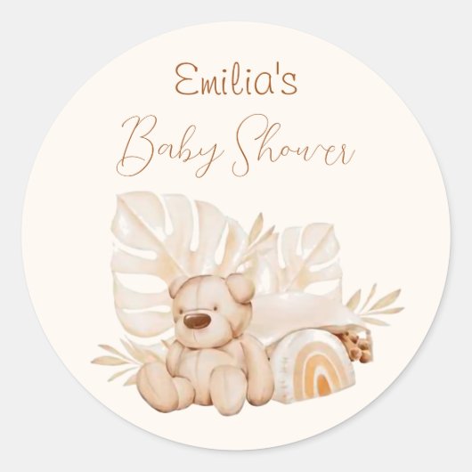 Pastel Waterverf Boho Dream Nursery Ronde Sticker (Voorkant)