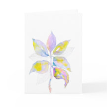 Pastel Waterverf Botanische Bladeren Illustratie