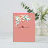 Pastel Waterverf Bouquet Sjabloon Briefkaart (Staand voorkant)