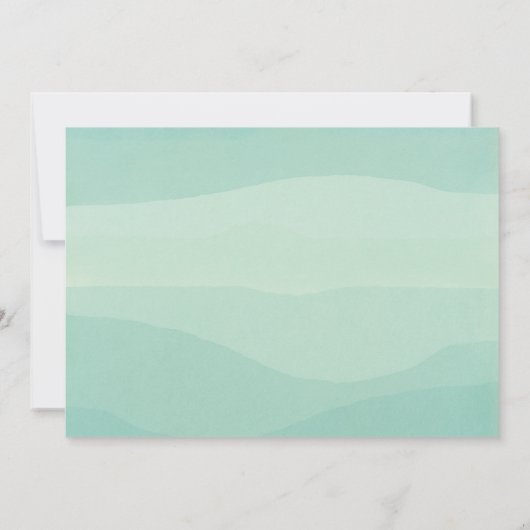 Pastel Waterverf bruiloft foto uitnodiging (Achterkant)