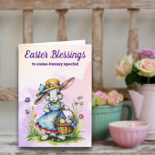  Pastel Waterverf Bunny Christelijk Pasen Feestdagen Kaart