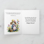  Pastel Waterverf Bunny Christelijk Pasen Feestdagen Kaart (Binnen)