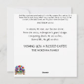 Pastel Waterverf Bunny Hete Luchtballon Pasen Feestdagenkaart (Achterkant)