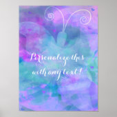 Pastel Waterverf Butterfly - Kunst voor gepersonal Poster (Voorkant)