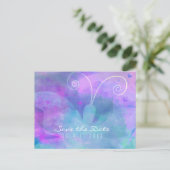 Pastel Waterverf Butterfly Party Save the Date Aankondigingskaart (Staand voorkant)