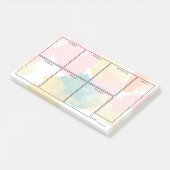 Pastel Waterverf Camo - Weekly Planner Post-it® Notes (Schuin)