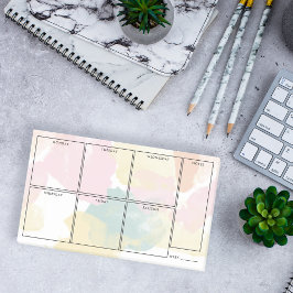 Pastel Waterverf Camo - Weekly Planner Post-it® Notes
