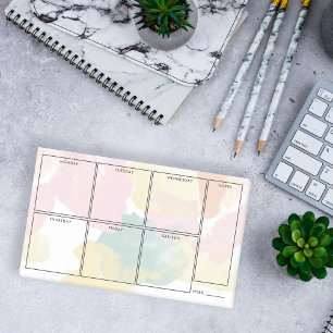 Pastel Waterverf Camo - Weekly Planner Post-it® Notes