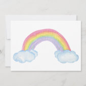 Pastel Waterverf Cloud Raindrops Baby shower Kaart (Achterkant)
