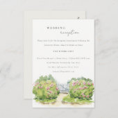 Pastel Waterverf Cottage Garden Weddenschappen Informatiekaartje (Voorkant / Achterkant)