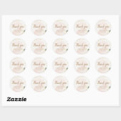 Pastel Waterverf Dank u Ronde Sticker (Vel)